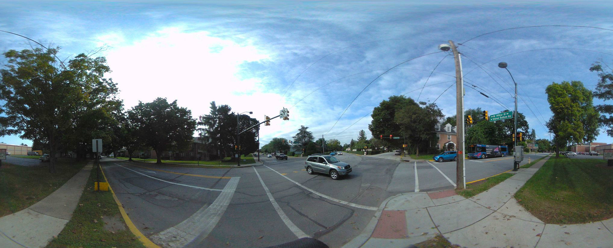 South West Street, West Willow Street, and Walnut Bottom Road intersection